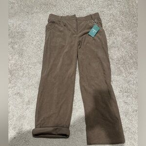 Brown corduroy wide leg pants